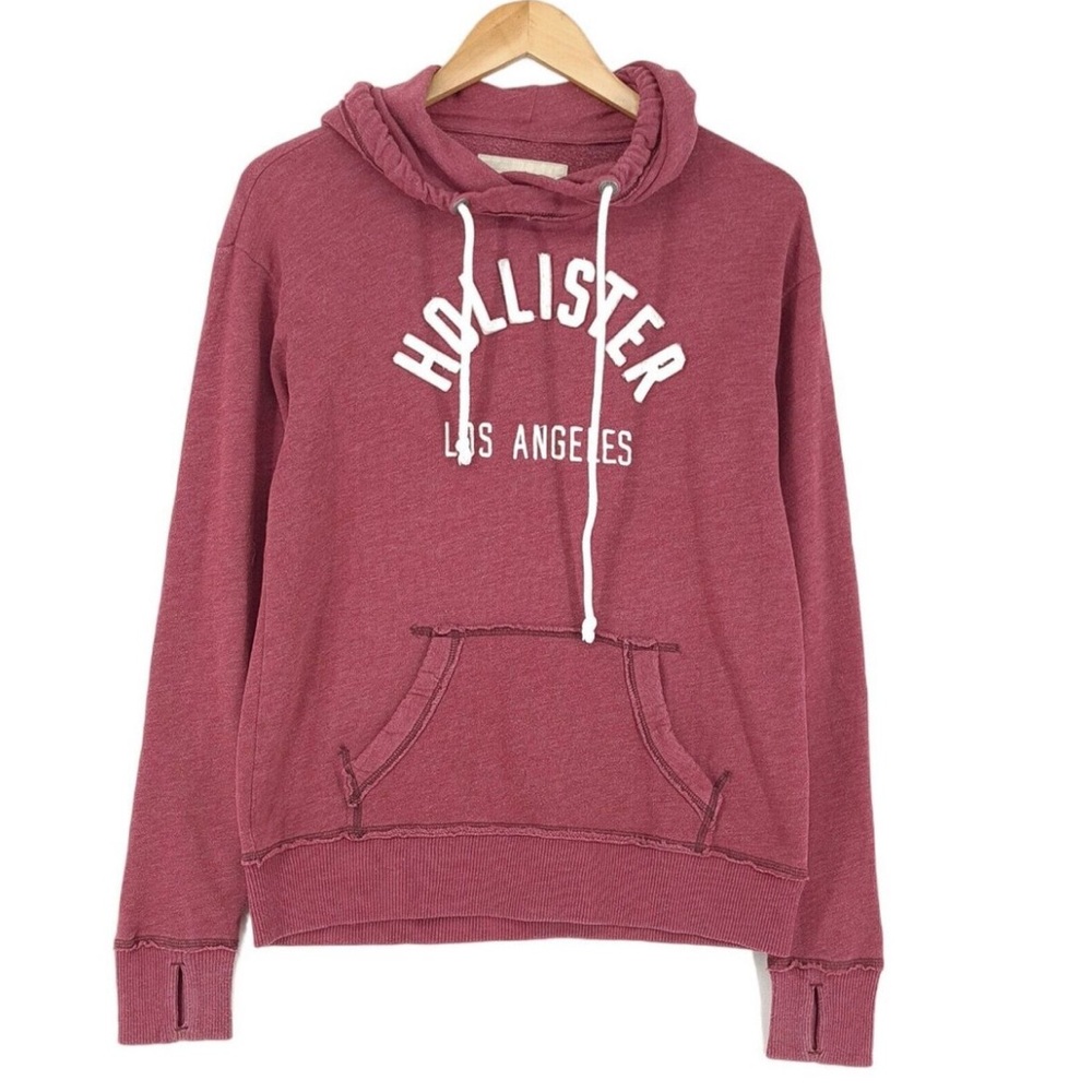 Hollister Women's Maroon Hoodie Sweater
